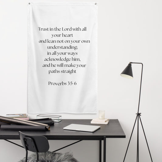 Proverbs 3:5-6 Scripture Flag