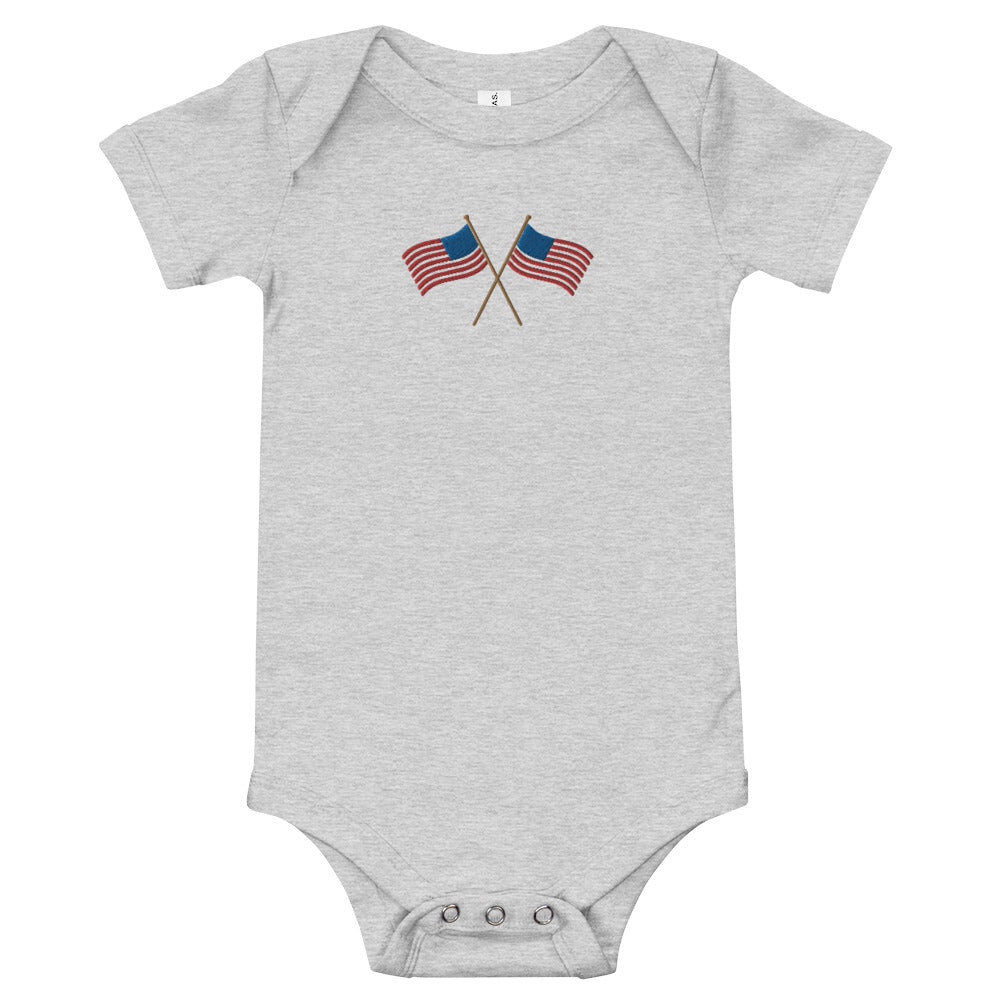 American Flags Baby Onesie