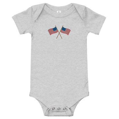 American Flags Baby Onesie