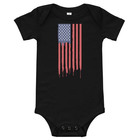 Distressed Flag Baby Onesie
