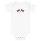 American Flags Baby Onesie