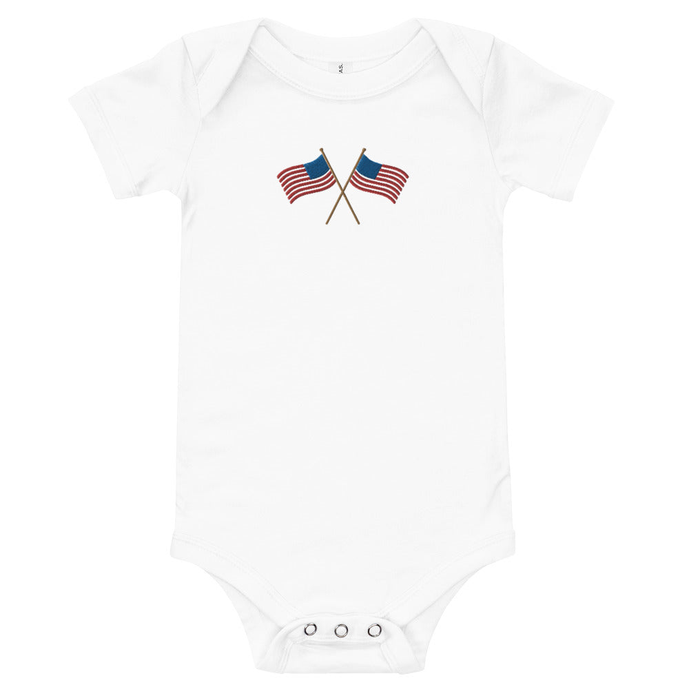 American Flags Baby Onesie