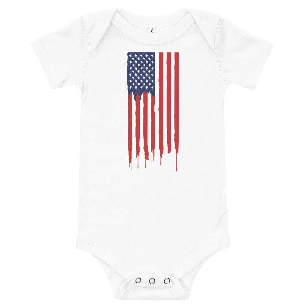 Distressed Flag Baby Onesie