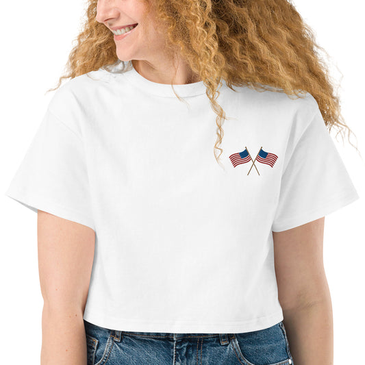 American Flags Champion Crop Top
