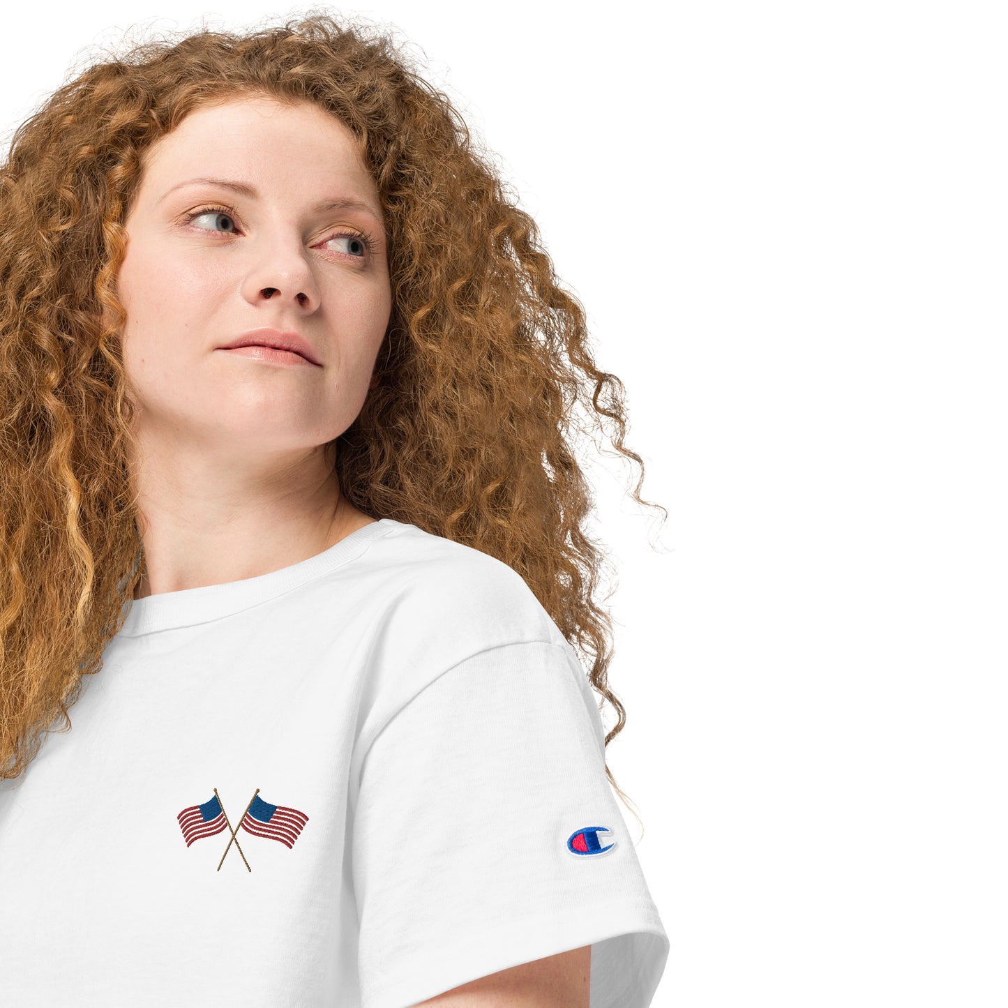 American Flags Champion Crop Top