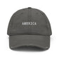 America Distressed Ballcap