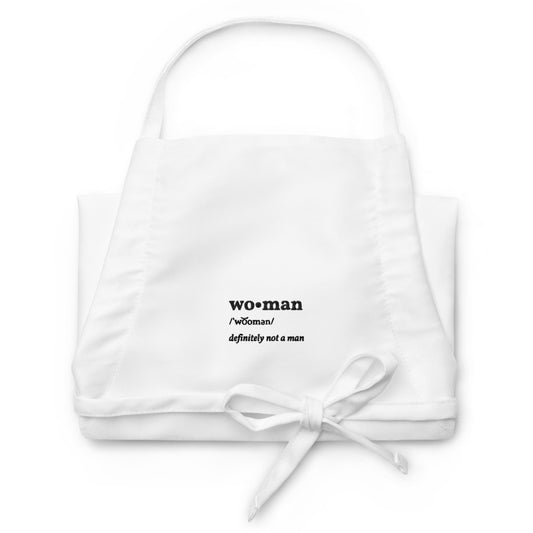 Woman Definition Embroidered Apron