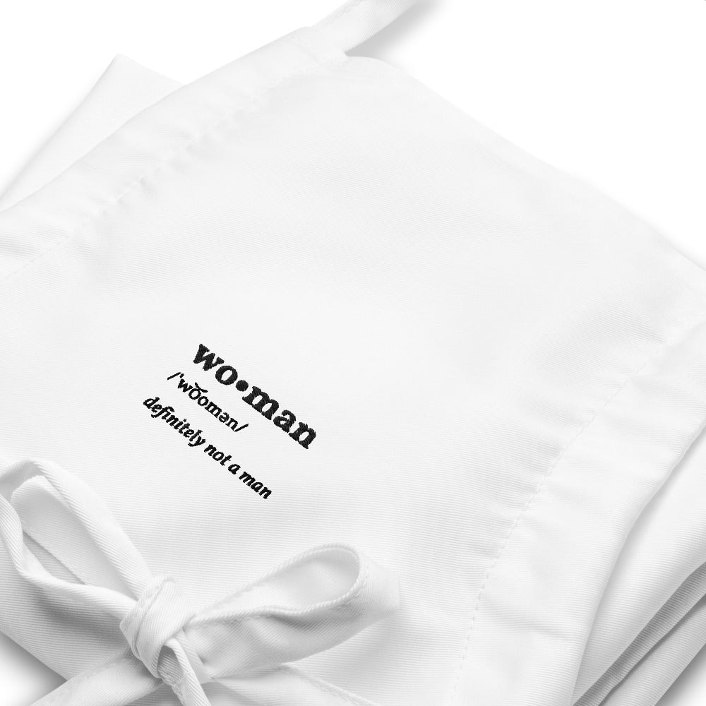 Woman Definition Embroidered Apron