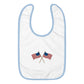 American Flags Embroidered Baby Bib