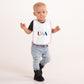 USA Embroidered Baby Bib