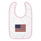 American Flag Embroidered Baby Bib