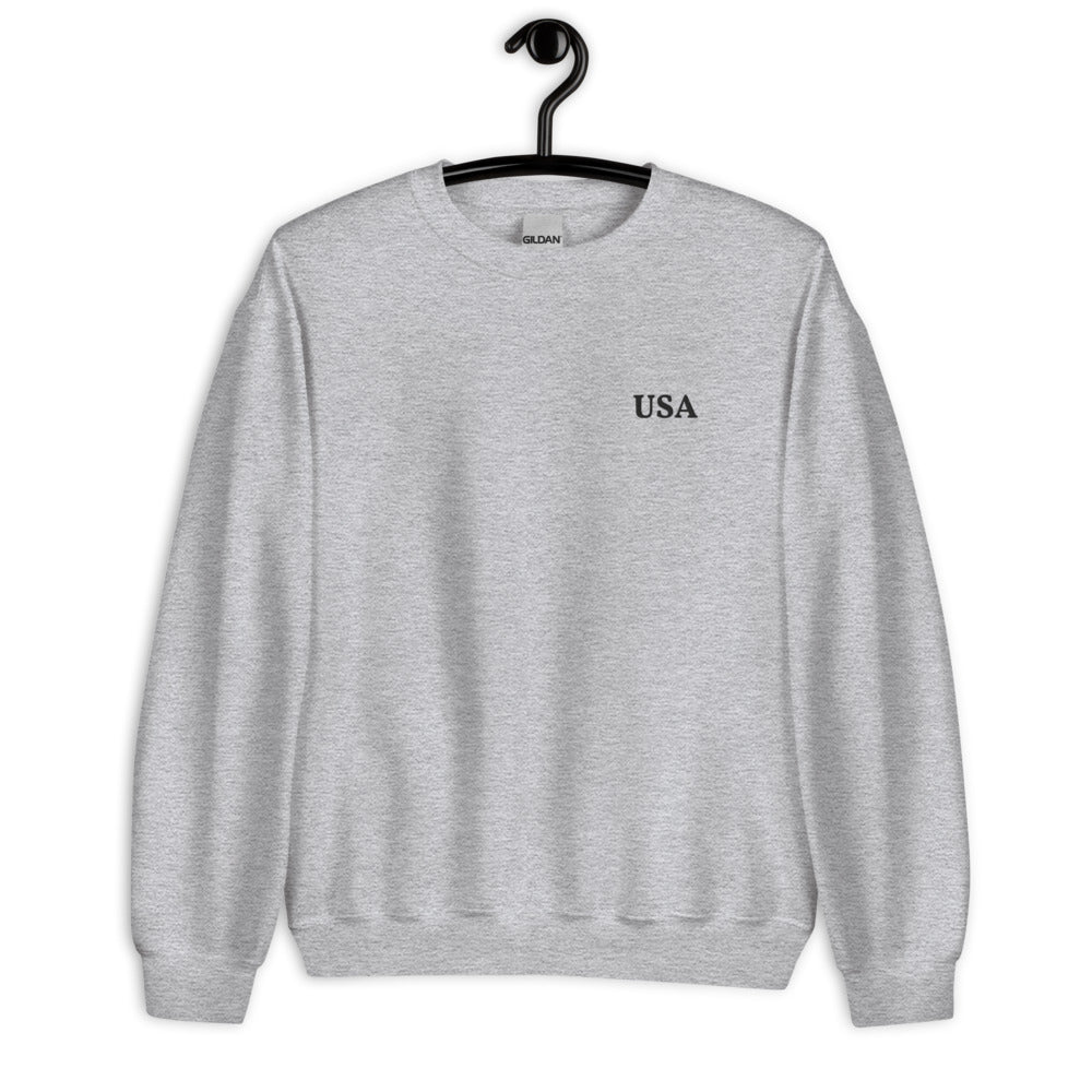 USA Embroidered Unisex Sweatshirt